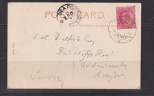 INDIA, CALCUTTA, CHOWRINGHEE FROM YMCA BUILDING, 1904 ppc to GB, SEA POST OFFICE picture