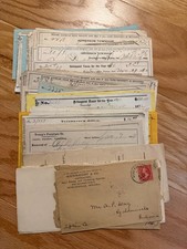 1860s-1900s Tipton County Indiana Ephemera Document Archive Tax Receipts Deeds picture