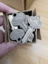 Vintage 35pc Lot Ornate Russwin 982 Key Blank Nickel Silver Made USA Rare Dragon picture