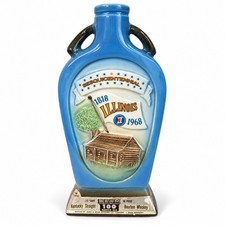 Vintage 1968 Jim Beam Whiskey Sesquicentennial Empty Ceramic Decanter 1818-1968 picture