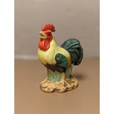 Lefton Japan 1984 Vintage Porcelain Rooster Farm Chicken Figurine Matte Finish picture