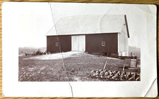1910s RPPC - OREGON BARN ON FARM antique real photo postcard RURAL AMERICANA picture