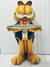 Rare Garfield the DELUXE edition Standing Butler Statue with Tray Figurine 🔥 picture