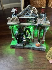 1997 Spooky Hollow Lighted Porcelain Witch House With Original Box picture