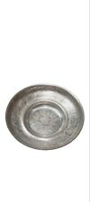 VINTAGE HAND WROUGHT ALUMINUM Bowl/Dish FLORAL DESIGN 12