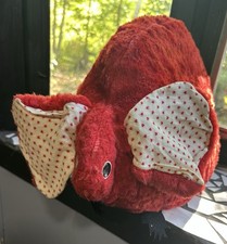 Vintage red mouse stuffed animal 18 inches  picture