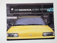 1989 Honda Audio Systems Sales Brochure Car Stereo CRX Civic 6 Pages Vintage picture