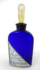 Vintage Perfume France Soir de Paris Bourjois Paris Cobalt Blue Glass Dauber 4