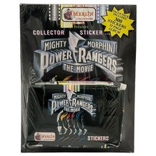 1995 Mighty Morphin Power Rangers Movie Merlin 300 Stickers Album Sealed Pack picture