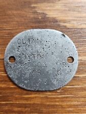 Ww2 USMCR Dog Tag Dug On Guadalcanal Named To PFC Olin E Guyton With Research.  picture