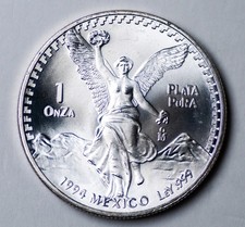 1994-Mo Mexico 1 oz SiIver Libertad Onza BU picture
