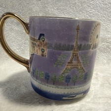 Anthropologie Holiday In The City Mug Paris NEW Coffee Cup Christmas 2023 picture