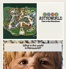 Vtg 1970 AstroWorld Amusement Park Souvenir Map Houston TX Illustrated - Rare picture