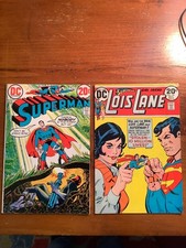 DC Comic Book Lot: Superman #257 & Lois Lane #134 (1972-1973) Bronze Age 20¢ picture