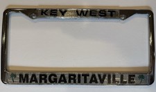 Key West FL Jimmy Buffett Margaritaville Parrot Head Vintage License Plate Frame picture