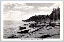 Vintage Wisconsin Postcard BAYFIELD Lake Superior Shore 1947 RPPC picture