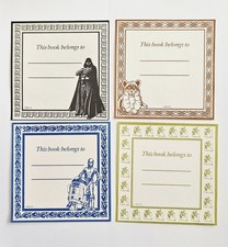 Vtg Star Wars Bookplates Set 1983 Stickers Darth Vader Ewok Yoda R2-D2 C-3PO picture