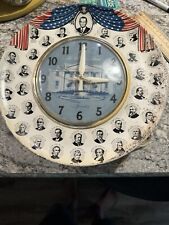 THE WHITE HOUSE PRESIDENTS SPARTUS WALL CLOCK 1960s Parts  Only picture