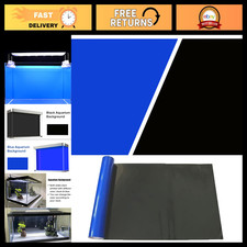 ELEBOX Aquarium Background Blue Black Fish Tank Background Picture 2 Sides Fish picture