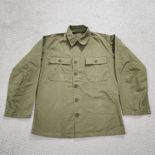 Vintage WWII US Army Jacket Herringbone Twill OD-7 Small Green Utility Rare 1947 picture