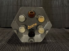 Vintage Lucite Paperweight with Embedded Crude Oil Vial Samples Apache OK RARE picture