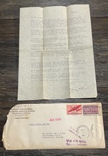 1942 WWII Letter Washington DC Selective Service Arlington Cemetery Easter Svcs picture