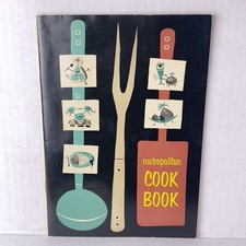Vintage 1953 Metropolitan Cookbook Illustrated Mid Century W/Original Sleeve picture