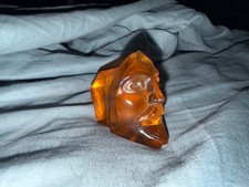 Vintage 1949 1950s DeSoto Hood Ornament Conquistador Amber Face OEM picture