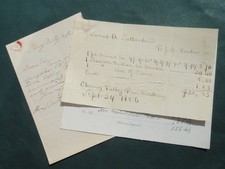 LOT 1856 antique 3pc EPHEMERA cherry valley female acad ny SUTHERLAND HAZELTINE picture