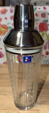 Art Deco Glass polka dot cocktail shaker- Luminarc-Made In France. Complete picture