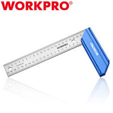 WORKPRO 8 Inch Try Square Stainless Steel Ruler Aluminum Handle Square Precision picture