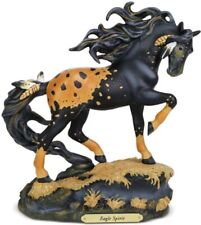 TCA Trail of Painted Ponies Eagle Spirit Pony Resin Black Gold Figurine 6002103 picture