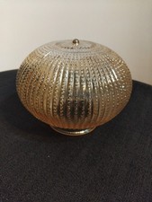 Vintage Unique Amber  Small Hobnail/Ribbed Glass Ceiling Light Globe 6