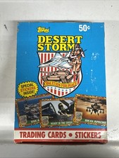 1991 TOPPS DESERT STORM TRADING CARDS WAX BOX - 36 FACTORY SEALED PACKS FASC picture