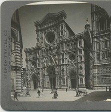 Facade of Cathedral, c1900, Florence, Tuscany, Architecture, Stereoview picture