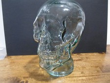 Glass SKULL CLEAR GLASS Life Size Skulls (Mannequin Heads) Decor, Hat, Wig, Mask picture