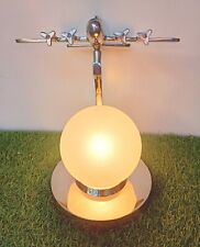 Aircraft Plane Model Globe Silver Desk Lamp Home Décor Decorative Table Lighting picture