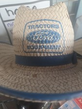 Vintage Ford Tractors Straw Hat Original 50's 60s Tractor advertising picture
