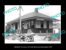 OLD LARGE HISTORIC PHOTO OF BLENHEIM NEW JERSEY BLACKWOOD RAILROAD DEPOT c1930 picture