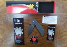 Spyderco Knives Sage 5 Lightweight C123PGY Gray FRN MAXAMET Knife Brand NEW picture