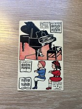 1914 J. Alan Fletcher Postcard #27 Cut Out Paper Toy Kids Playing Piano picture
