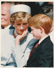 Original Press Photo Princess Diana Lady Di Spencer Prince Harry May 7 1995 picture