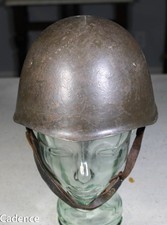 WW2 Italy Italian M33 Helmet Yugoslav Reissue. Yugoslavia Cracked Worn Sz 58 picture
