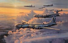 Valor in the Pacific by Robert Taylor aviation art signed by B-29 crew picture