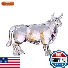 DOJOZ Crystal White Bull Ox Figurine New Year Gift Home Decor picture