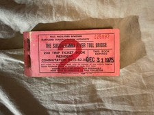 Susquehanna River Toll Bridge Ticket Book 100 Tickets 1975 Vintage picture