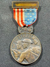 WW1 WWI US Army Navy USMC Military Greenwich Connecticut CT State Service Medal picture