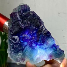 383G Rare Purple Blue Cubic Fluorite Mineral Crystal Sample/Zhejiang, China picture