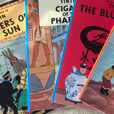Hergé Adventures of Tintin Hardcover Graphic Novel Lot English Egmont picture