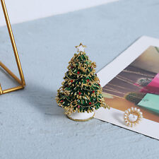 Christmas Tree Trinket Box Hinged Rhinestone Jeweled Colorful Enamel Ring Box picture